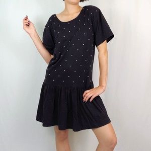 Vintage Dresses - Vintage drop waist t-shirt dress with stud accents Vintage Dresses - Vintage drop waist t-shirt dress with stud accents